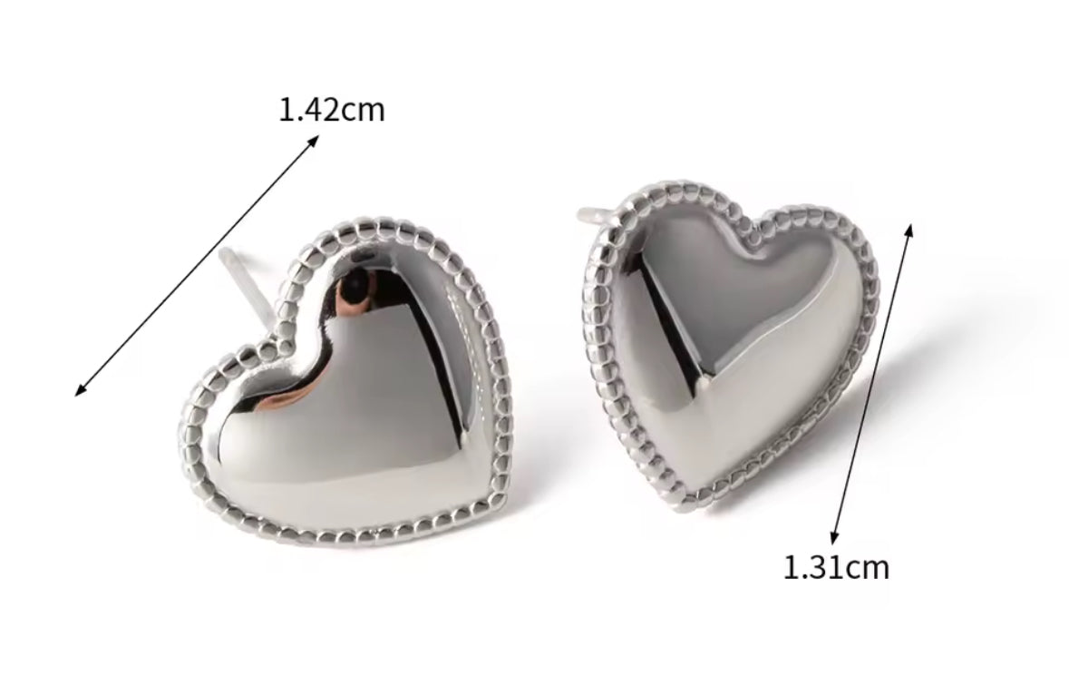 Stud Heart Earrings