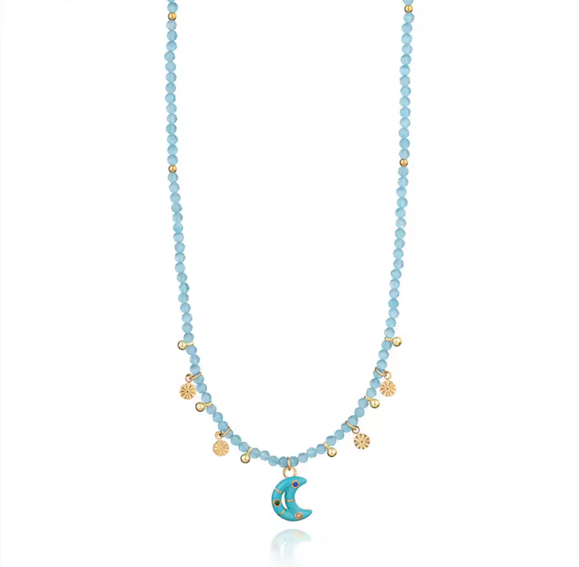 Moon blue Necklace