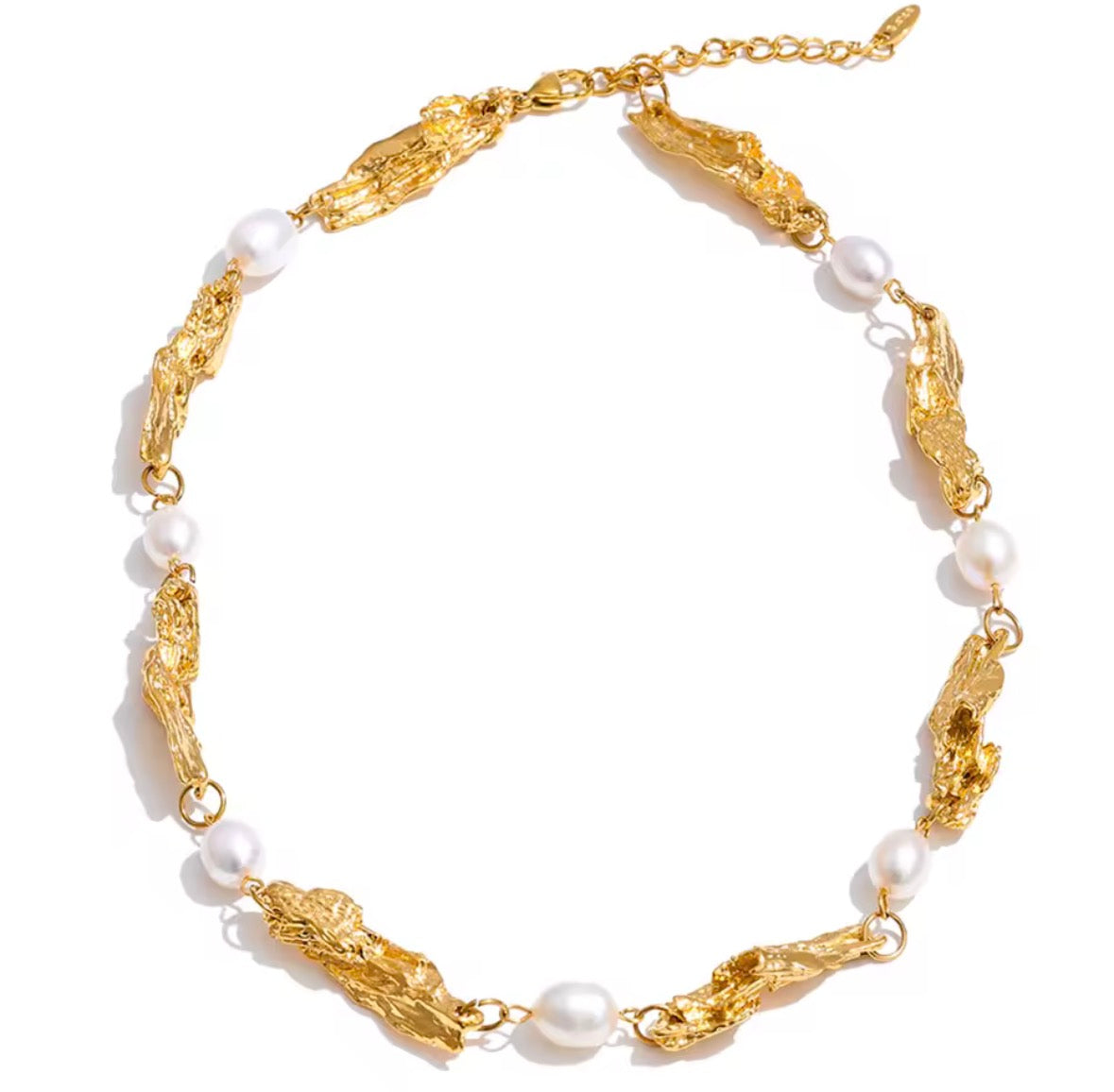 Gold Pearl Necklace