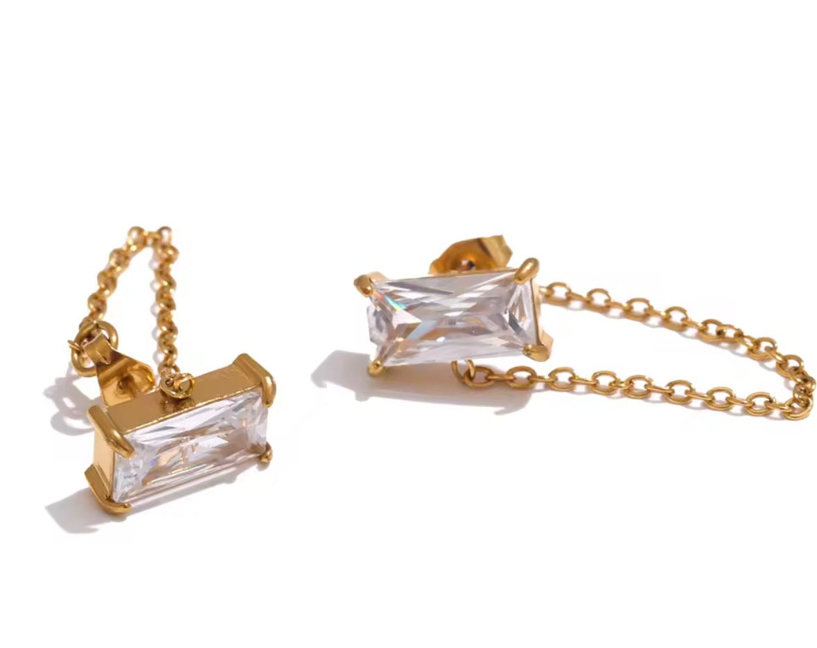 Circonia chain Earrings