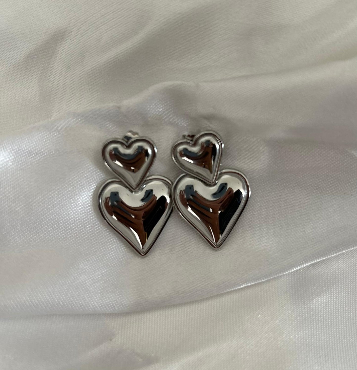 Heart Silver Earrings