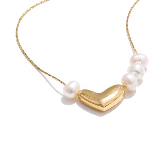 Pearl Heart Necklace