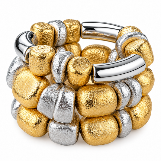Chunky Bracelets (dos tonos) (set de 2)