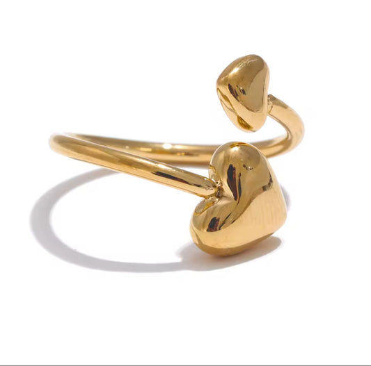 Two Heart rings (ajustable )