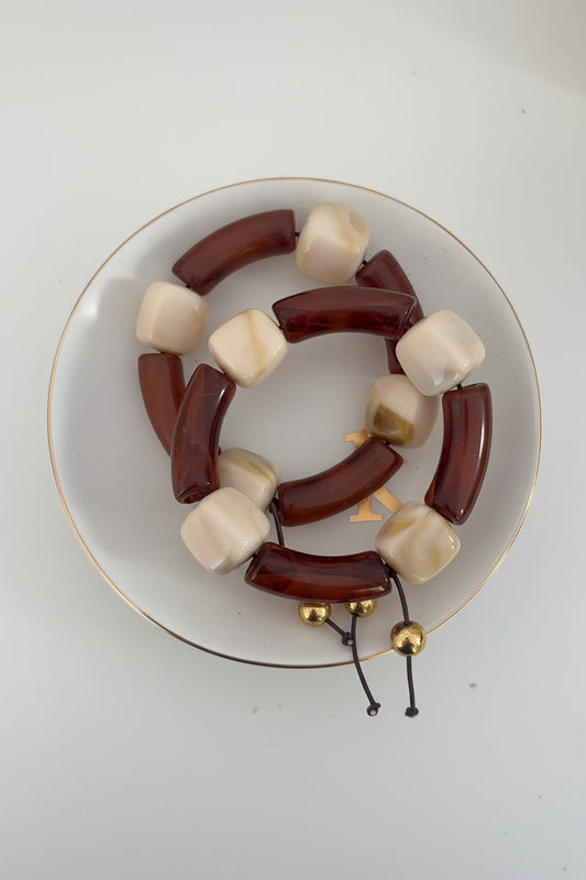 Cocoa cream bracelets (set de dos )