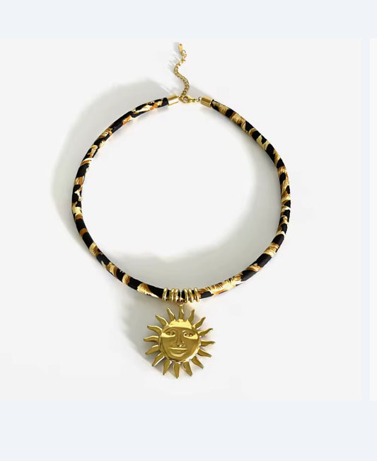 Leopard Sun Necklace