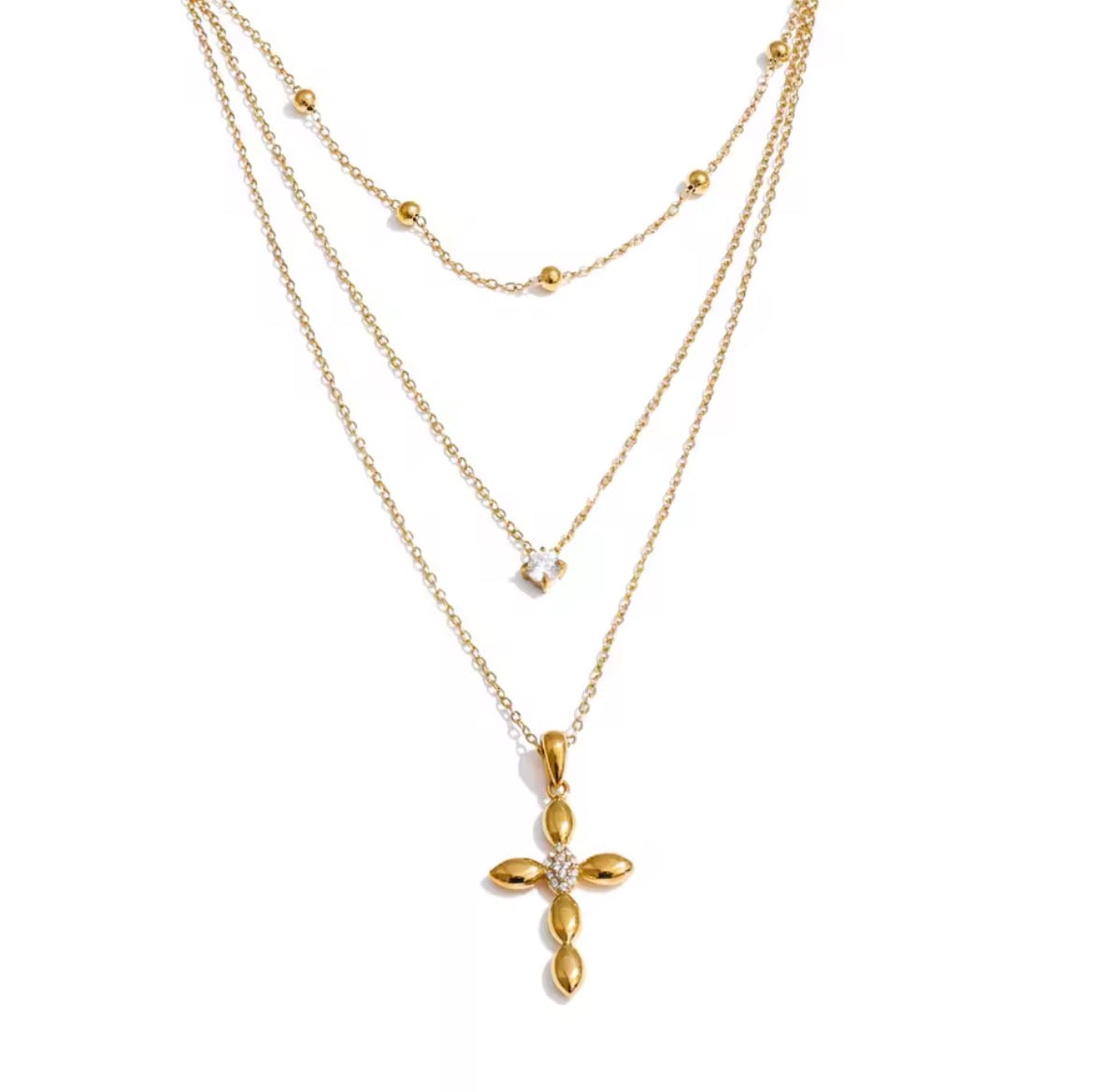 Dainty cross necklace