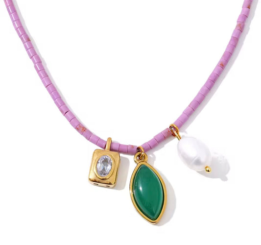 Esmeralda beads Necklace
