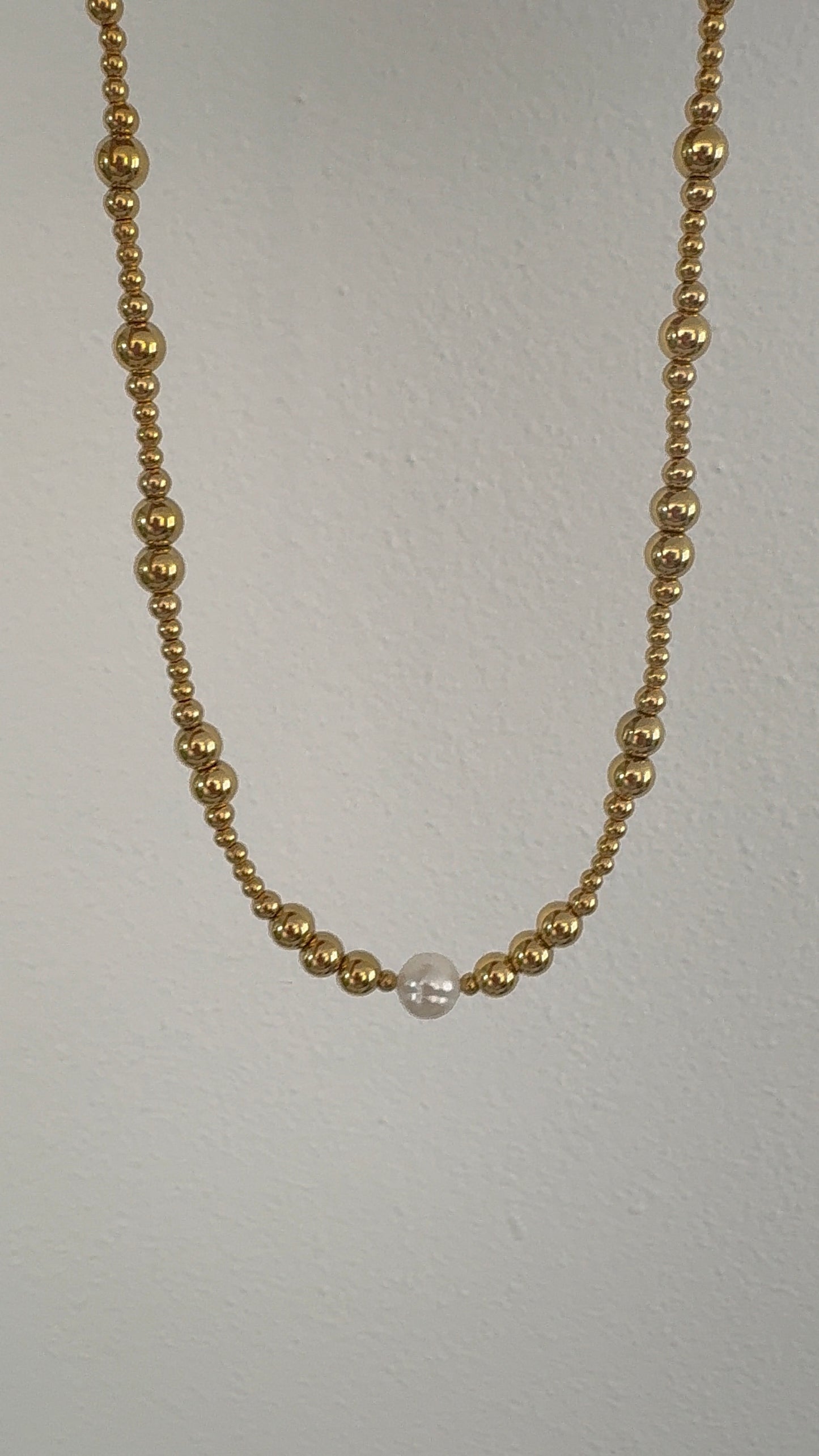 Golden Pearl Necklace