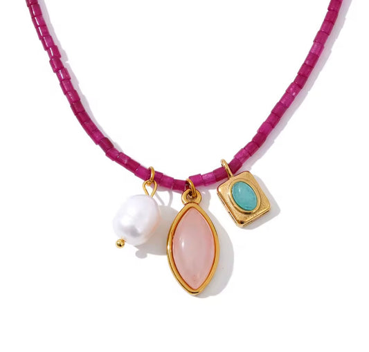 Esmeralda Pink Necklace