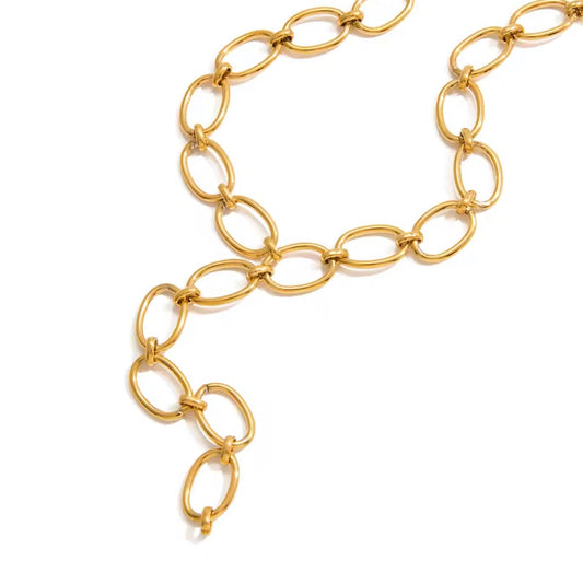 Lariat Gold Necklace