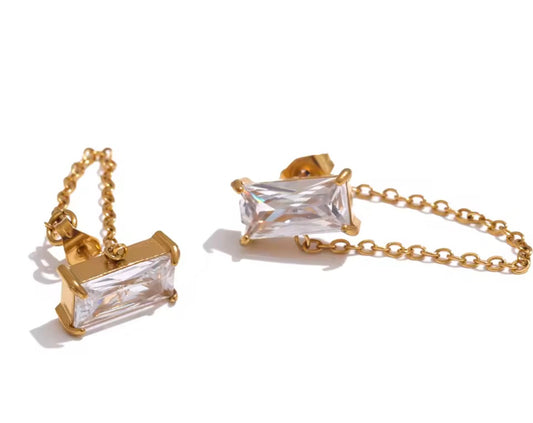 Circonia chain Earrings